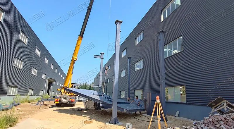 唐山金路廠區(qū)打造小型制砂樓，供客戶(hù)帶料試機(jī)